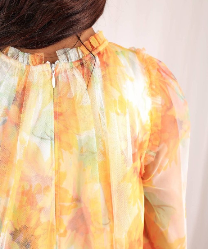 فستان  بناتي برتقالي