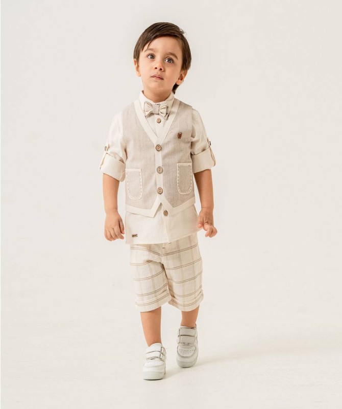 طقم ولادي رمادي