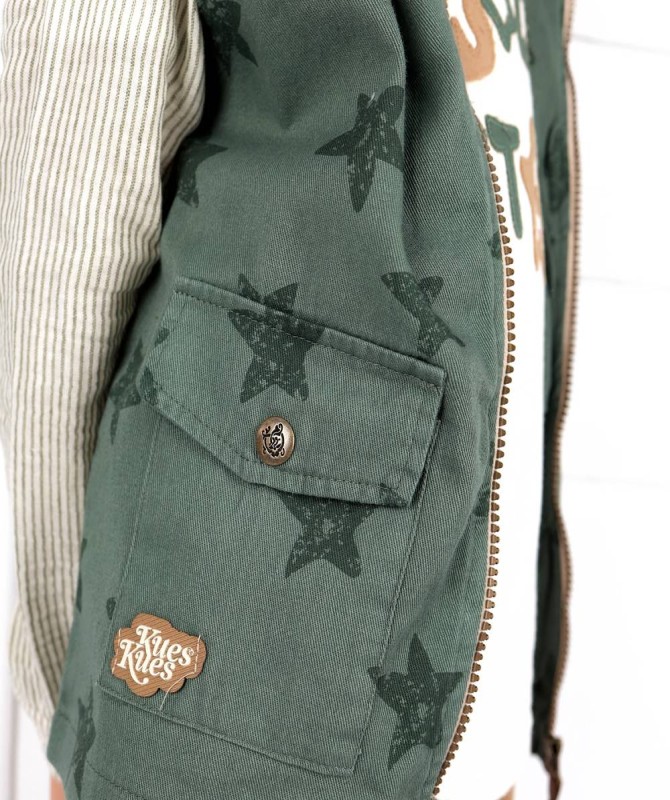 طقم 3 قطع زيتي مقلم