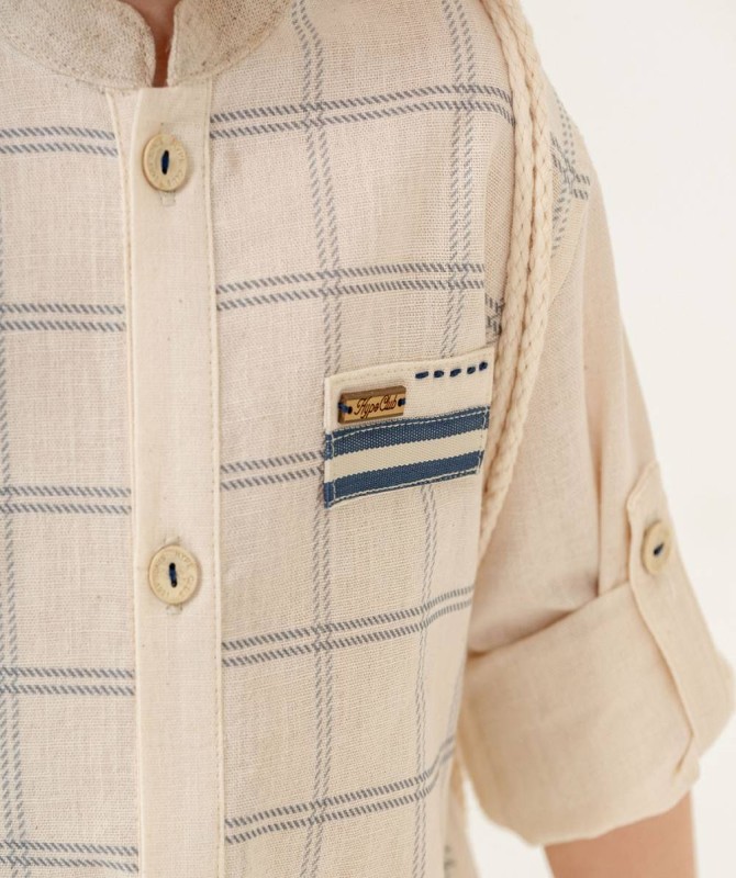 طقم قطعتين مربعات بيج مع شنطة