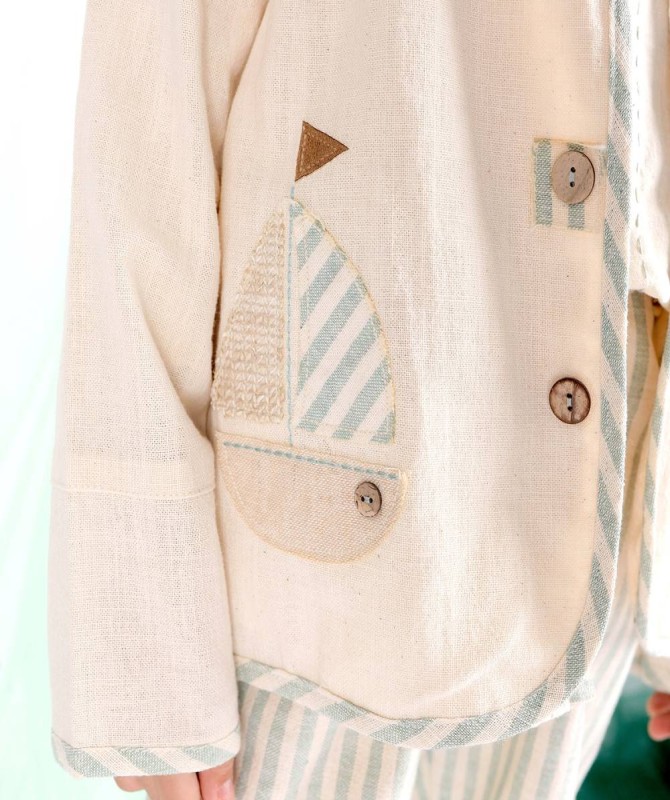 طقم 3 قطع بيج مقلم